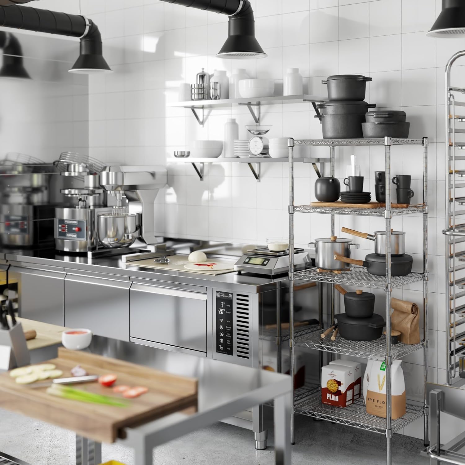 18" Deep x 24" Wide x 64" Height Wire Shelving Kit | 5-Tier | NSF Commercial Storage Rack Unit