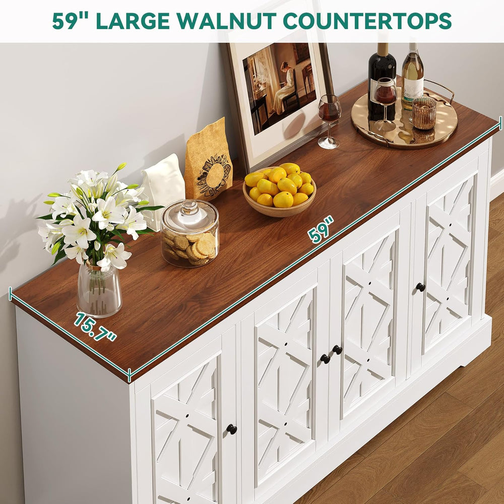 YITAHOME Sideboard Buffet Cabinet with Storage, 59" Buffet Storage with ...