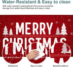 Merry Christmas Gaming Mouse Pad 35.4"x15.7"Desk Mat Anti-Slip Rubber Base & Durable Stitched Edges for Gamers Smooth Mouse Writing Surface for Desk Office/Home