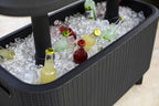 Keter Bevy BAR Cocktail Table, Polypropylene, Anthracite Grey