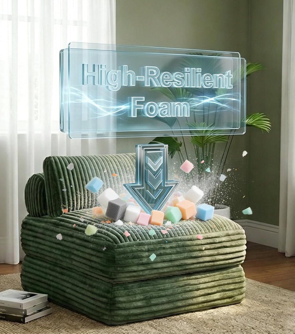 Welzona 3-in-1 Folding Sofa Bed, 34" Detachable Foldable Chair Bed Sleeper
