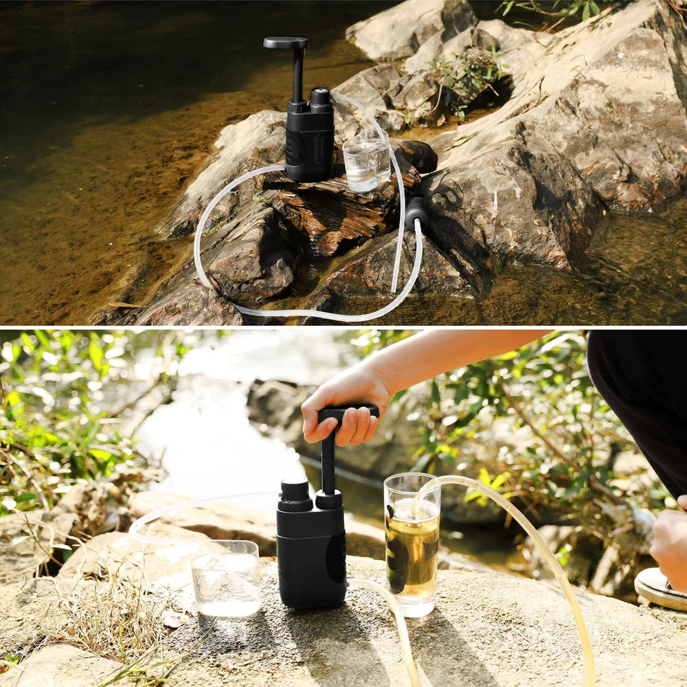 Purewell Water Hand Purifier Pump with Replaceable Carbon 0.01 Micron Water, ...