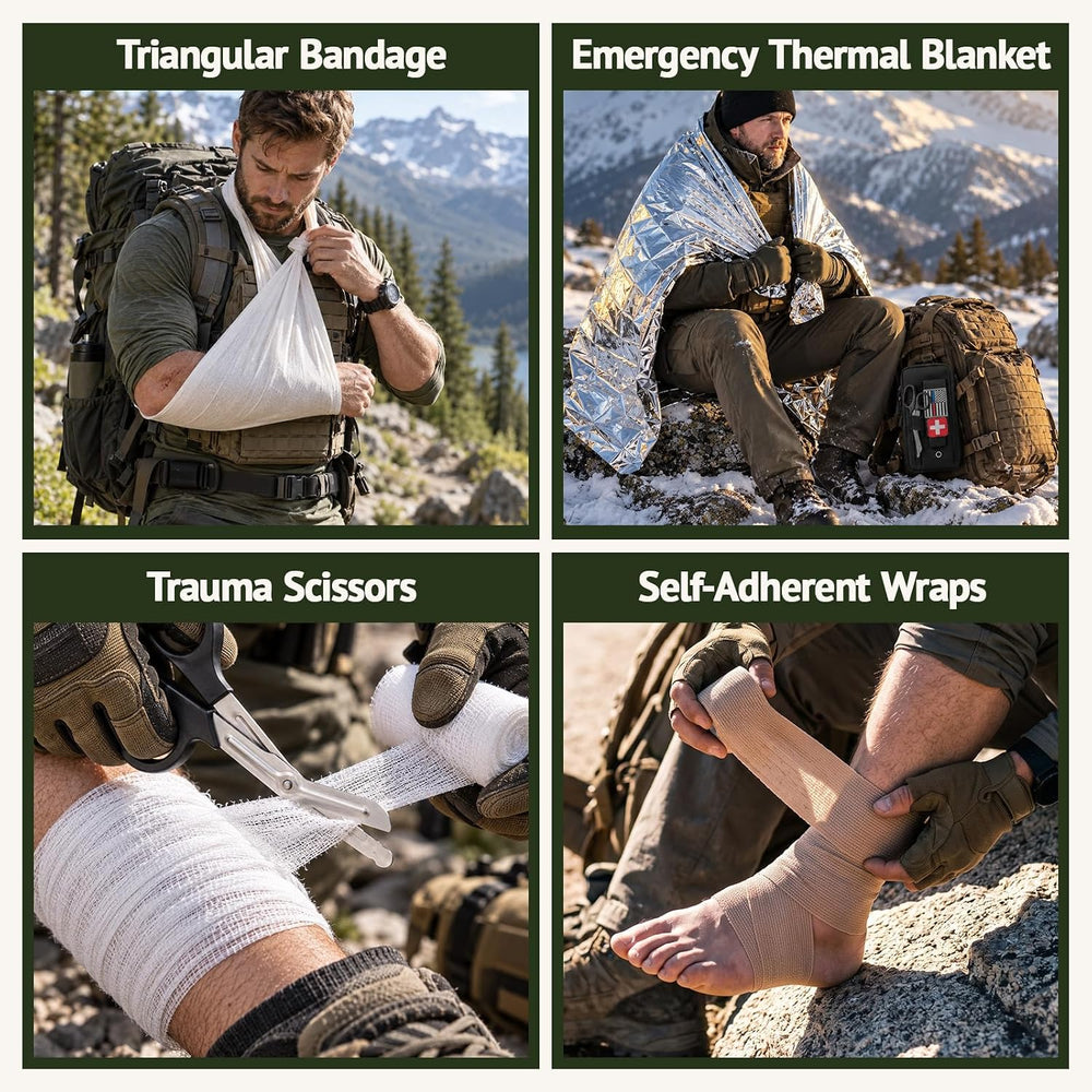 IFAK Trauma First Aid Kit with Tourniquet, Compact Bleeding Control Kit MOLLE...