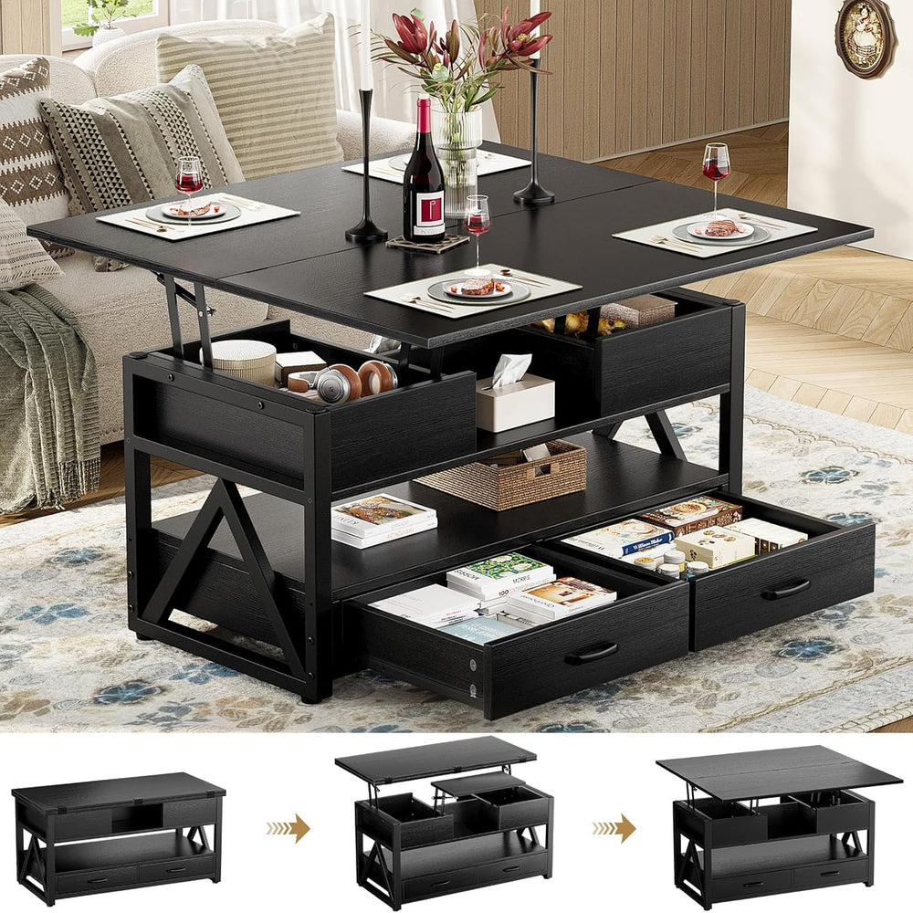 Memobarco 40" Lift Top Coffee Table,4 in 1 Multi-Function Lift Coffee Ta...