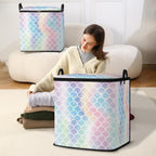 Large Comforter Storage Bag with Zipper,Closet Organizer for Clothes,Blankets,Quilts,Pillows,Fabric Moving Bags with Portable Handles 95L(2-Pack)