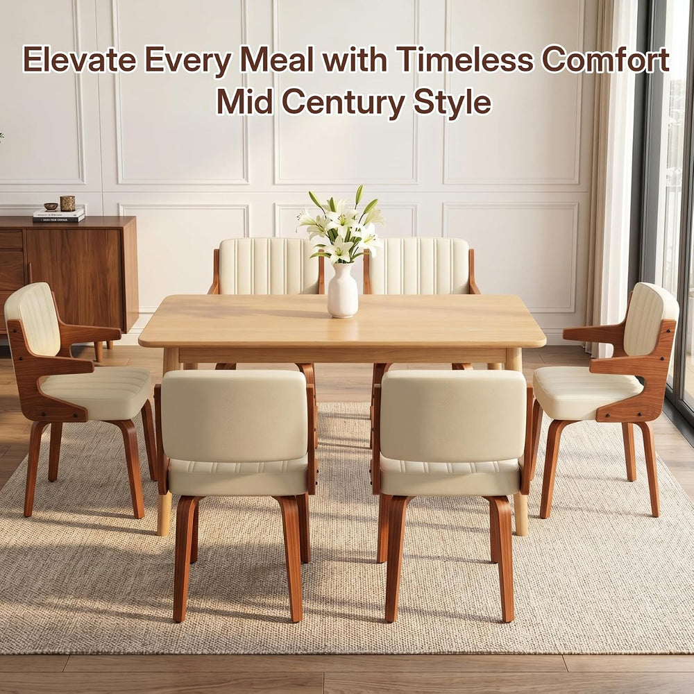 Dining Chairs Set of 4,Mid Century Modern Kitchen Chair with Hanging Arm | Se...