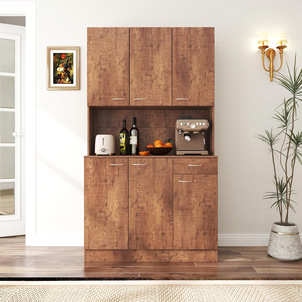 Ball & Cast 71" Pantry Cabinet,Tall Kitchen Pantry Storage Cabinet w...