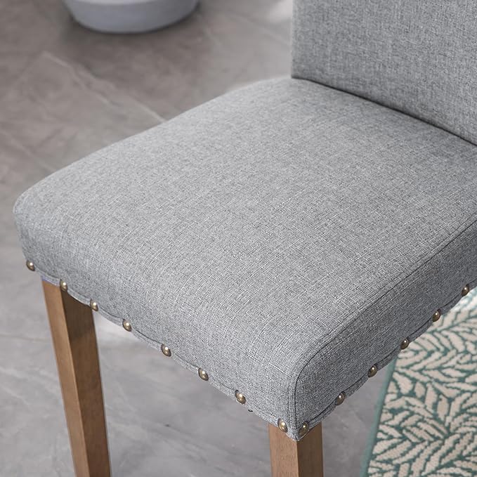 Upholstered Dining Chair Modern Stylish Parsons Kitchen Diner High Back with ...