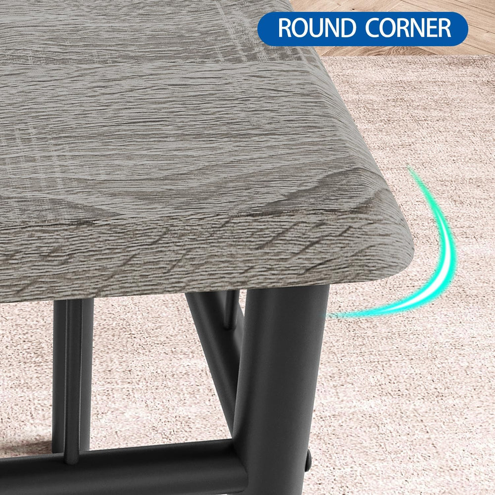 GarveeHome Small Dining Table Set for 2, Square Table and Chairs Set of 2, 3 ...