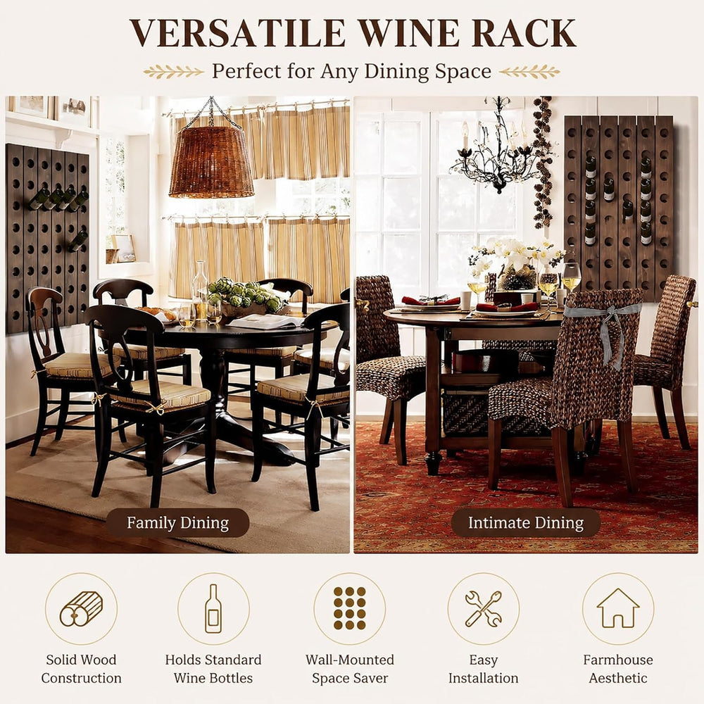 Wall Mounted Wine Riddling Rack,Wall Mounted Wine Rack Solid Wood Storage Org...