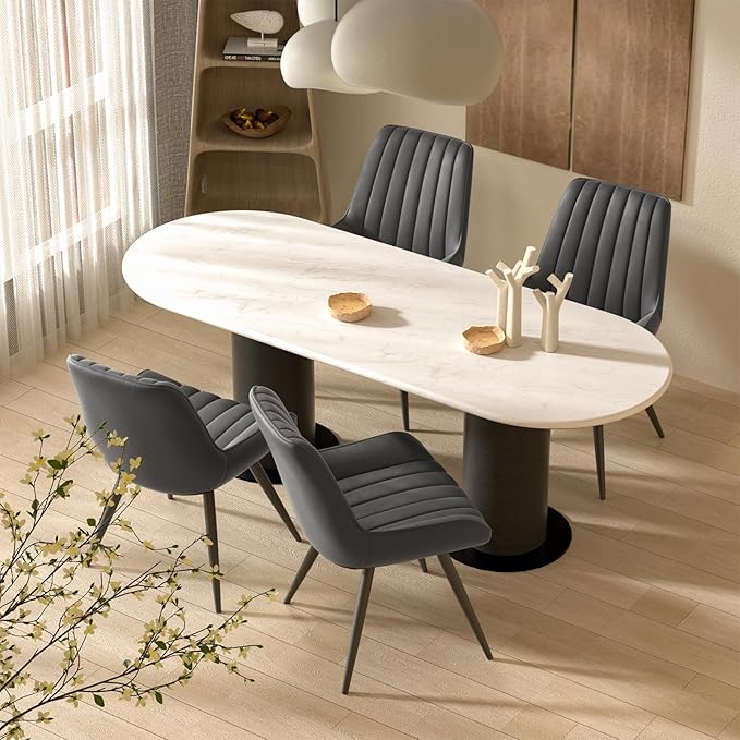 Nalupatio Modern Dining Chairs Set of 2, Comfy Dining Room Chairs with Thick ...