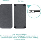 2 Pcs Water Absorbing Stone Trays, Kitchen/Bathroom Sink Soap Dish, Diatomite Tray Used for Hand Soap & Cosmetic Bottles in The Modern Home, 3.5" W x 7.1" L, Dark Gray