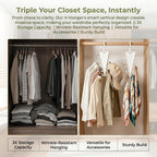 V-Shape 12-Hook Rotating Hanger, 360° Space Saving Closet Organizer, Multi-Functional Wardrobe Storage Rack for Clothes, Hats, Scarves, Ties - Durable ABS Home & Dorm Essentials (White, 2-Pack)