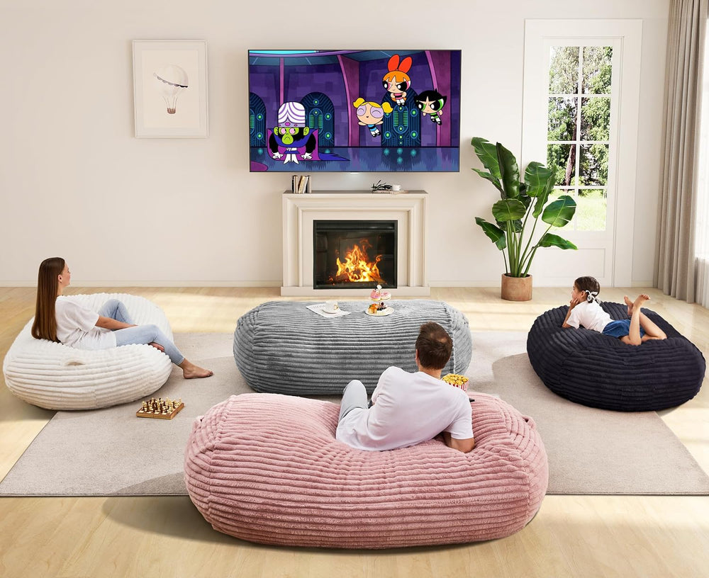 Hobestluk 6FT Bean Bag Chairs Adult Bean Bag with Portable Handle Comfy Large...