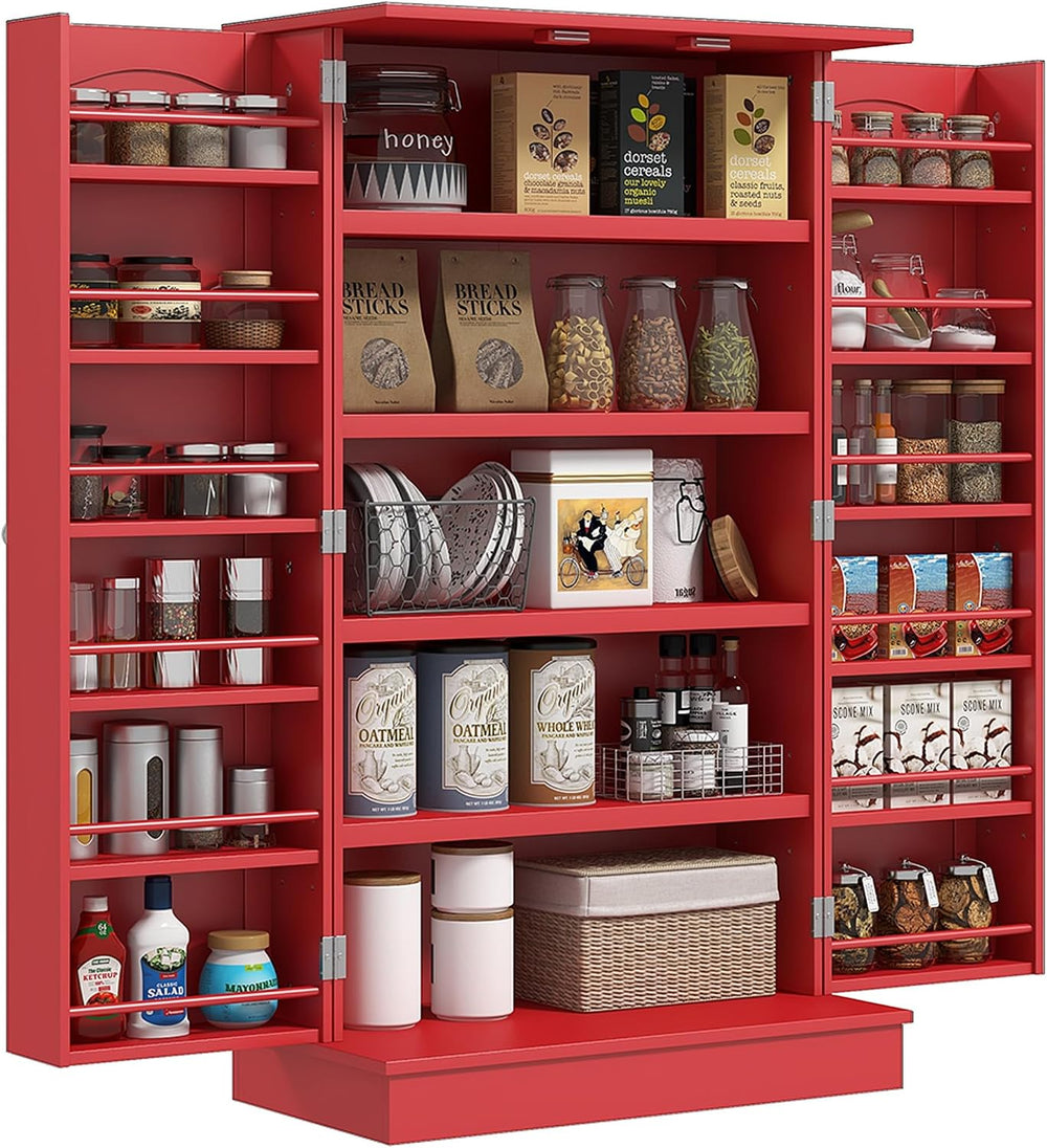 23.6" D*11.8" W*40.9" H Freestanding Kitchen Pantry with 4 She...