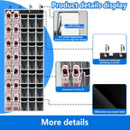 over the door shoe organizer,2025 upgraded,over door shoe organizer,35 Huge clear pockets,Store size 13 shoes,shoe organizer,Strong material,hooks Suitable for various doors,Black