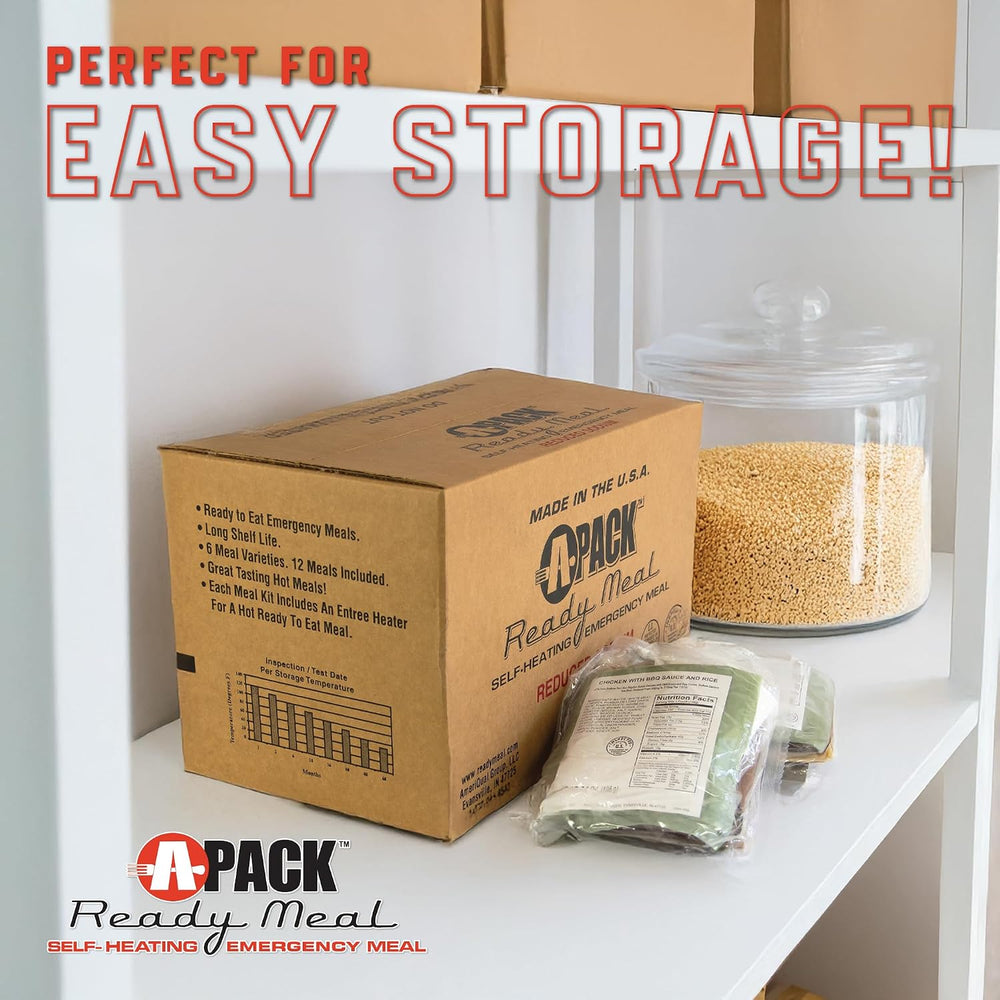 Apack Ready Meal - Ready-To-Eat, Shelf-Stable Meals, Self-Heating, Variety Pa...