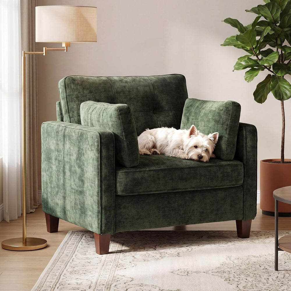 Luxury Oversized Accent Reading Chair for Living Room, 41", Chenille, Gr...