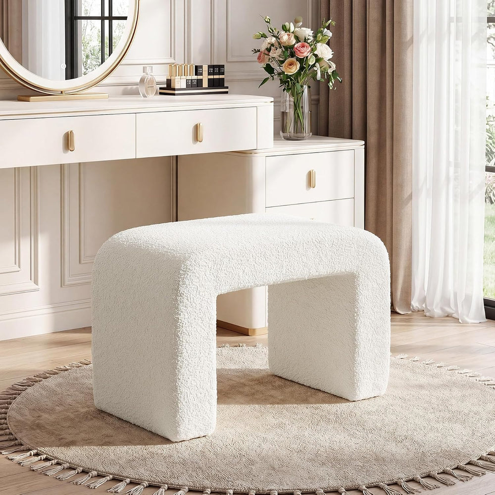 Tribesigns Vanity Stool Chair, Large Foot Stool Ottoman, Modern Foot Rest for...