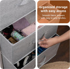 Amazon Basics Fabric 4-Drawer Storage Organizer Unit for Closet, White