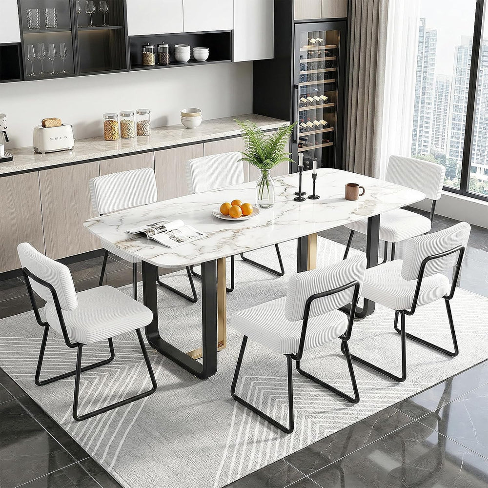 Dining Chairs Set of 2, Upholstered Velvet Dining Room Chairs Kitchen Chairs ...