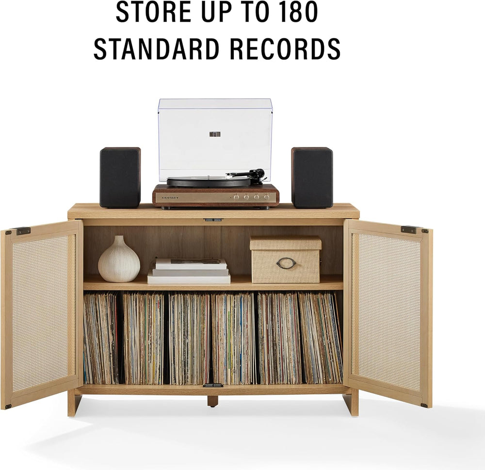 Crosley Furniture Kenji Record Player Cabinet with Vinyl Storage, Media Stand...