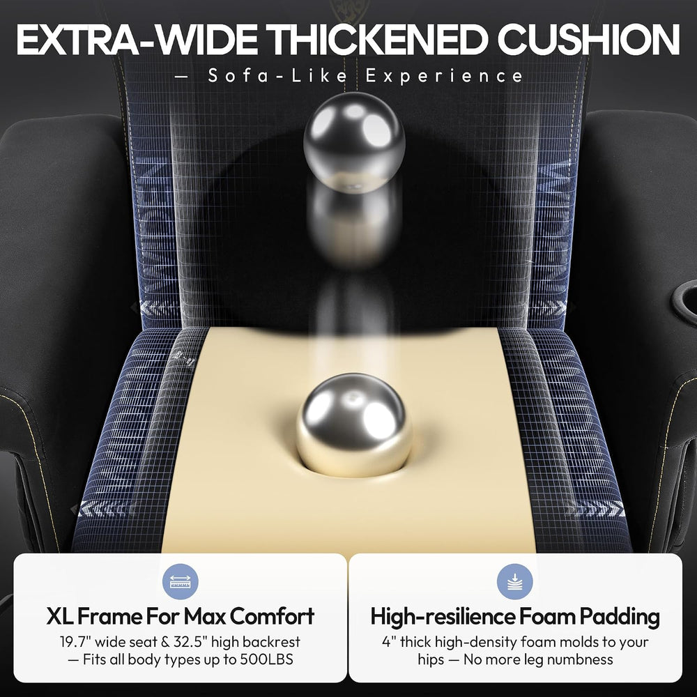 Dowinx Gaming Recliner Chair No Wheels with Footrest Shtasu Massage Lumbar | ...