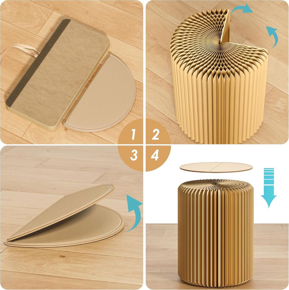 Folding Stool 17-Inch Foldable Paper Stool, Portable Folding Stool | Made wit...