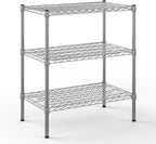 18" Deep x 30" Wide x 34" Height Wire Shelving Kit | 3-Tier | NSF Commercial Storage Rack Unit