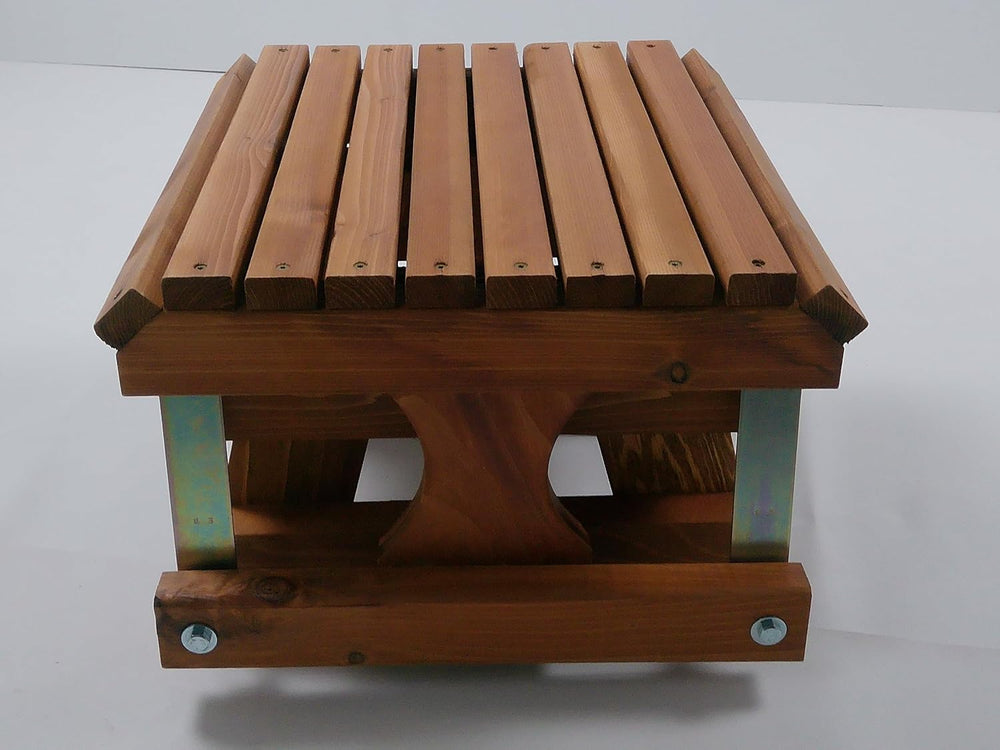 Finished Cedar Gliding Ottoman, Amish Crafted Outdoor Footrest