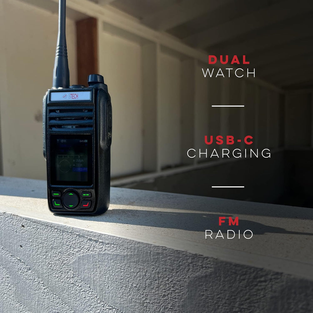 BTECH GMRS-PRO 5W Long-Range GMRS Radio – IP67 Waterproof, Bluetooth VOX, GPS...
