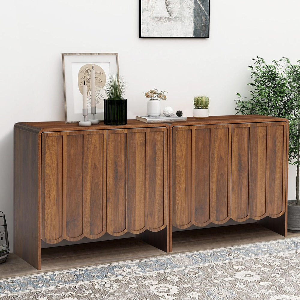ORRD Sideboard Buffet Cabinet Set of 2, Accent Storage Cabinets with 2 Doors,...