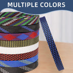 Braided Cable Sleeving, PET Expandable Braided Cable Sleeve, Flexible Mesh Sleeving Cord Management for Audio Video and Other Home Device, Cord Protector from Pets (Black Blue-2, 3/8")