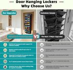 PAULONE 10-Pocket Multi-Use Over the Door Organizer, Heavy Duty 95lbs Capacity with Breathable Mesh, Versatile Hanging Storage for Shoes, Toys, Office Supplies-Classic (Black, 10-Shelf,)