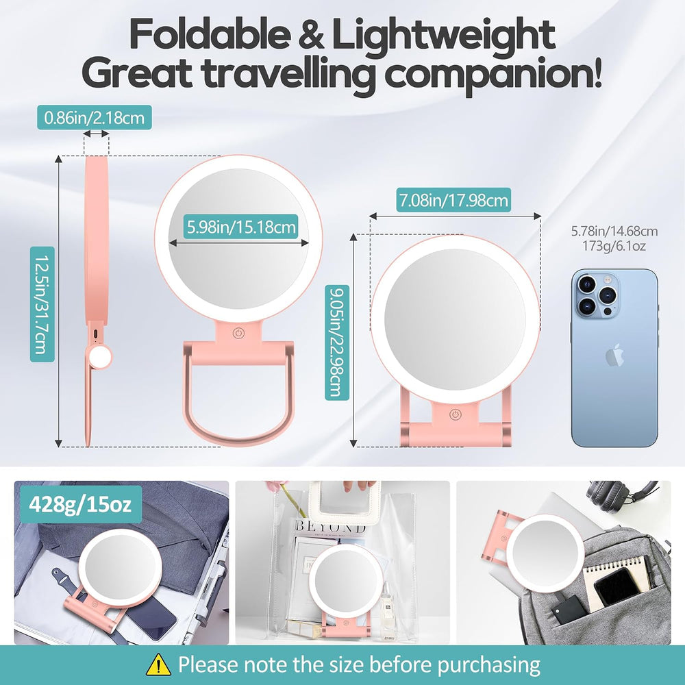 B Beauty Planet Magnifying Mirror with Light 30X, Double-Sided 1X/30X Magnify...