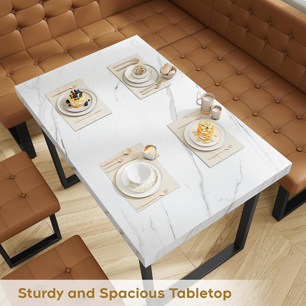 XIAO WEI Corner Dining Table Set for Small Spaces, 72 Inch Breakfast Nook wit...