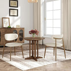 Dining Chairs Set of 6, Curved Back Kitchen Room Chairs with Metal Legs and Anti Slip Pads, Upholstered Dining Chair for Home and Restaurant, Beige