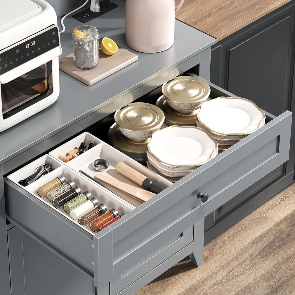 GarveeHome 63'' Pantry Cabinet with 4 Hooks, Kitchen Storage Cabinet ...