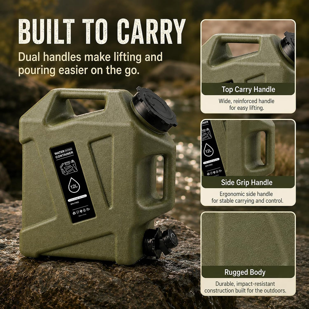 3.2/5 Gallon Water Jug with Spigot, Camping Water Jug, Water Storage Containe...