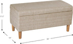 HomePop Malmo 36" Storage Bench - Tan Geometric Pattern