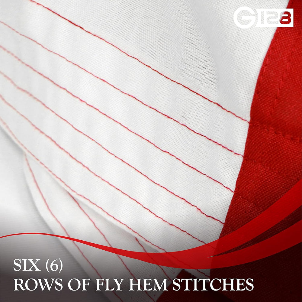 G128 8x12 Ft American Flag Deluxe TearProof Series, Featuring Super Tough Spu...