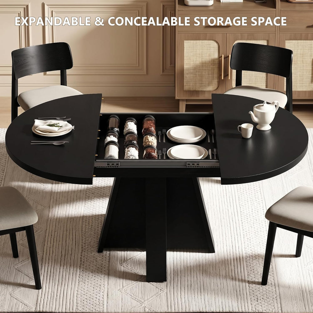 Einhomn 43"-59" Extendable Dining Room Table for 4-8 People, Oval D...