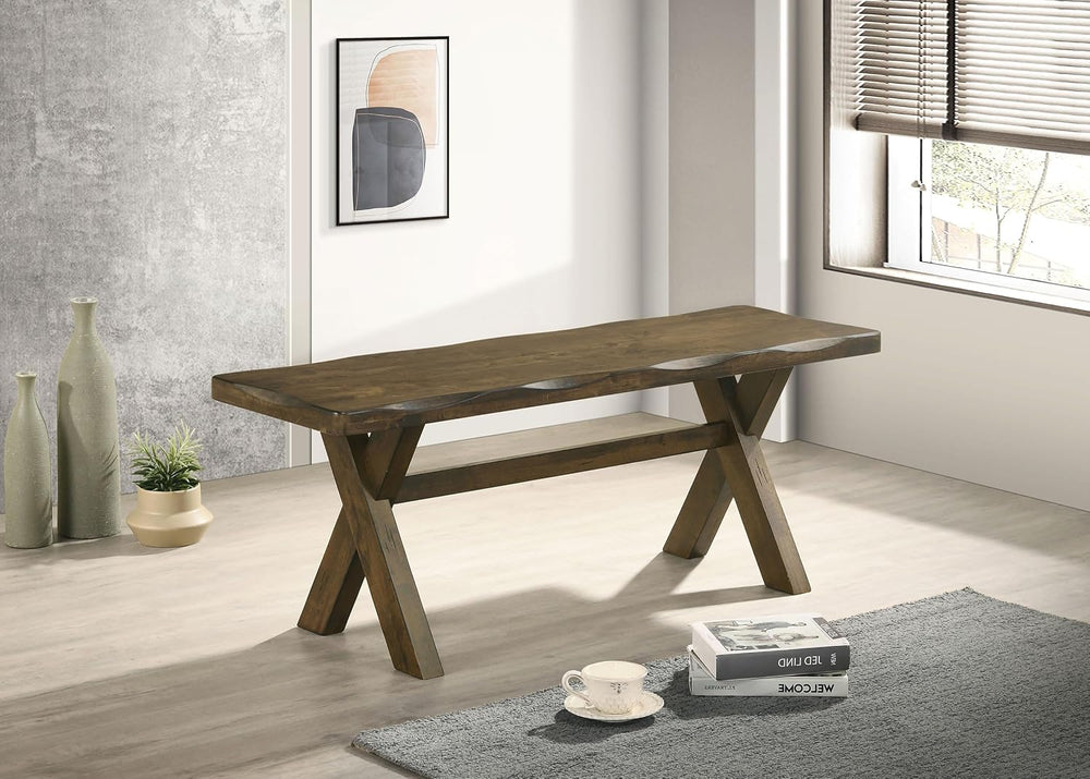Coaster Home Furnishings - Alston - 47-Inch Solid Wood Dining Bench - Rustic ...