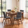 SyMax Dining Chairs Set of 4, Faux Leather Dining Room Chairs with Stitched Edge Trim, Modern High-End Kitchen Side Chairs for Bedroom, Living Room, Ash Gray
