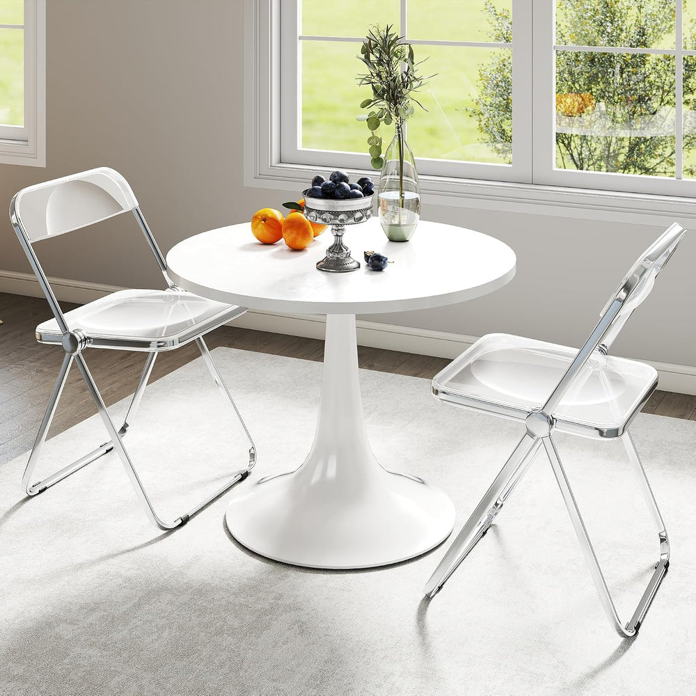 Real Relax Acrylic Folding Chairs,Foldable & Stackable Clear Chairs with ...