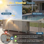 Wisteria Lane Outdoor Storage Cabinet with Drawers, Aluminum Modular Outdoor Kitchen, All Weather Kitchen Island for Patio, BBQ, Backyard