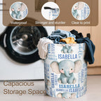 Custom Name Laundry Hamper, Personalized Laundry Baskets with Name for Boys Girls Women Men, Customized Collapsible Dirty Clothes Hamper Easy Storage Gifts for Bedroom Bathroom Living Room