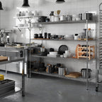24" Deep x 72" Wide x 64" Height Wire Shelving Kit | 4-Tier | NSF Commercial Storage Rack Unit
