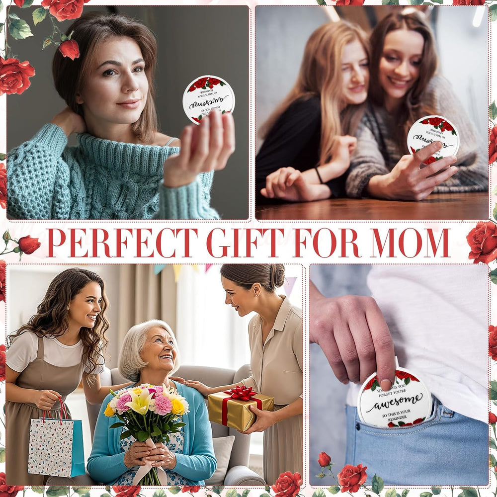 Cinnvoice 50 Sets Mother's Day Inspirational Gifts for Women Compact Mirr...