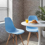 Furmax Modern Style Dining Chair Mid Century Modern DSW Chair, Shell Lounge Plastic Chair for Kitchen, Dining, Bedroom, Living Room Side Chairs Set of 4